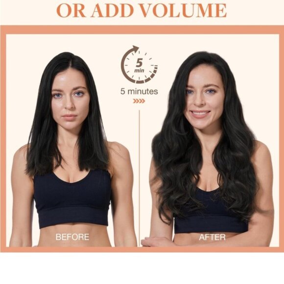 NIB 24” invisi edge chocolate brown 4A 160g clip in hair extensions - Picture 9 of 9